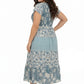 La Cera Cap Sleeve Smock Tier Dress - La Cera