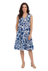 La Cera Floral Tiered Cap Sleeve Dress - La Cera