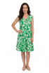 La Cera Floral Tiered Cap Sleeve Dress - La Cera