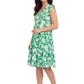 La Cera Floral Tiered Cap Sleeve Dress - La Cera