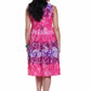 La Cera Plus Size 100% Cotton Ombre Print Tier Dress