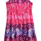La Cera 100% Cotton Ombre Print Tier Dress