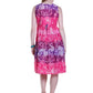 La Cera 100% Cotton Ombre Print Tier Dress