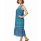 La Cera Plus Size 100% Cotton Border Print  Dress - La Cera