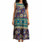 La Cera 100% Cotton Border Print Dress