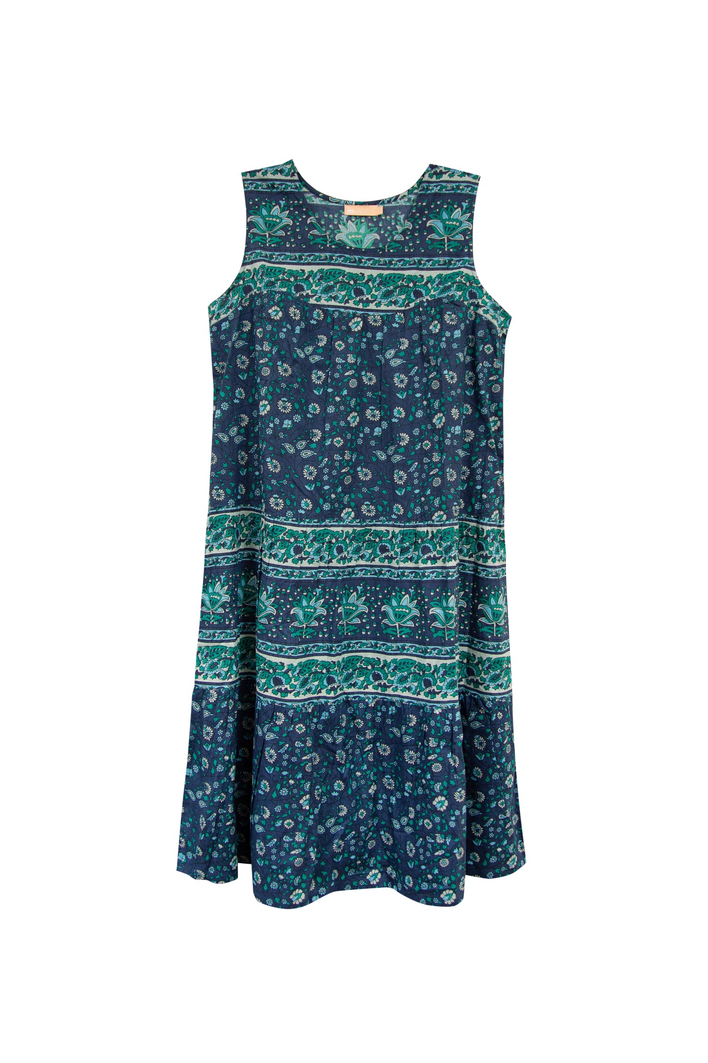 La Cera 100% Cotton Border Print Dress - La Cera