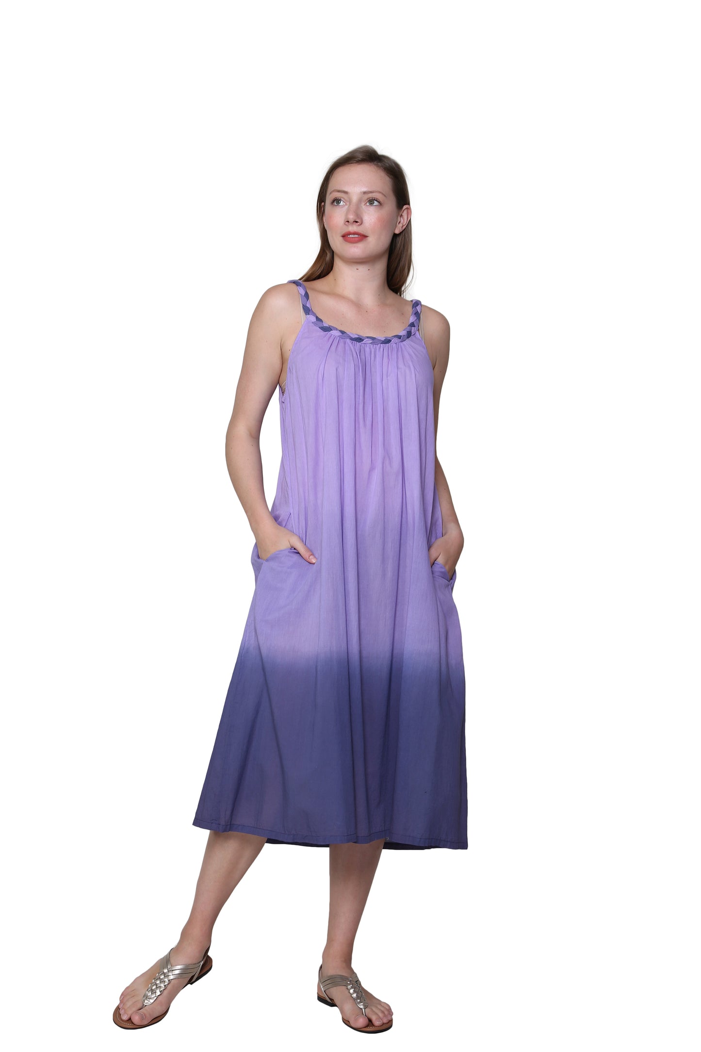 100% Cotton Braided Tank Dress - La Cera