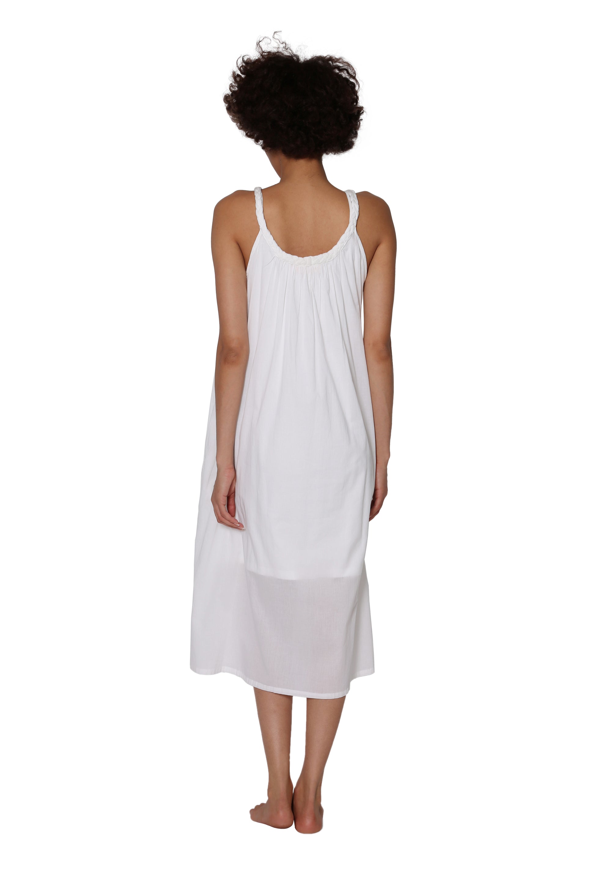 100% Cotton Braided Tank Dress - La Cera