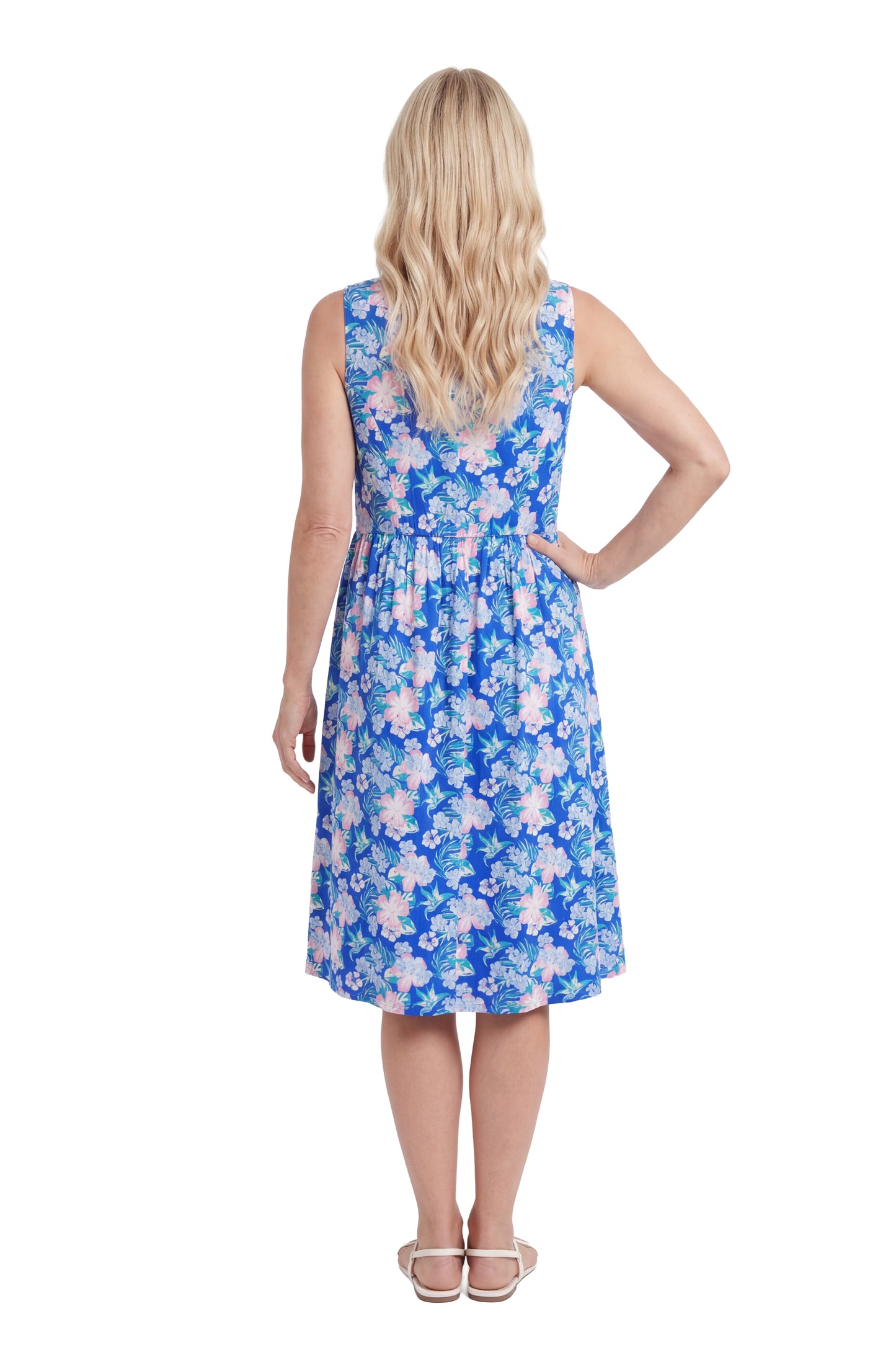 100% Cotton Sheeting Royal Bouquets Sundress - La Cera