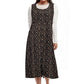 La Cera Sleeveless Floral Jumper Dress