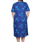 La Cera Plus Size Sea Shell Print Knit Dress