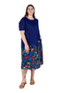La Cera Floral Printed Short Sleeve Dress - Plus Size - La Cera