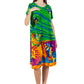 La Cera 100% Cotton Knit Angelfish Dress - La Cera