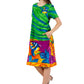 La Cera 100% Cotton Knit Angelfish Dress - La Cera