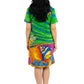 La Cera Plus Size 100% Cotton Knit Angelfish Dress - La Cera