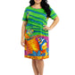 La Cera Plus Size 100% Cotton Knit Angelfish Dress - La Cera
