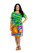 La Cera Plus Size 100% Cotton Knit Angelfish Dress - La Cera