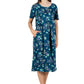 La Cera Floral Printed A-Line Dress - La Cera