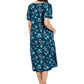 La Cera Floral Printed A-Line Dress - La Cera