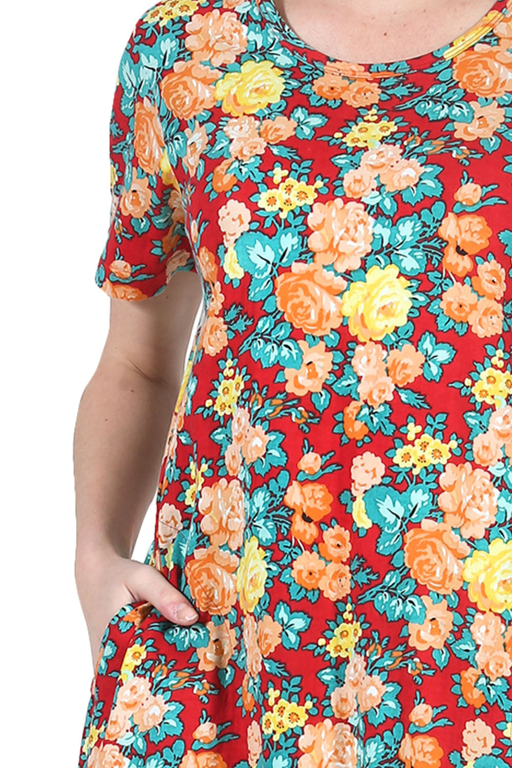 Vestido evasé con estampado floral La Cera