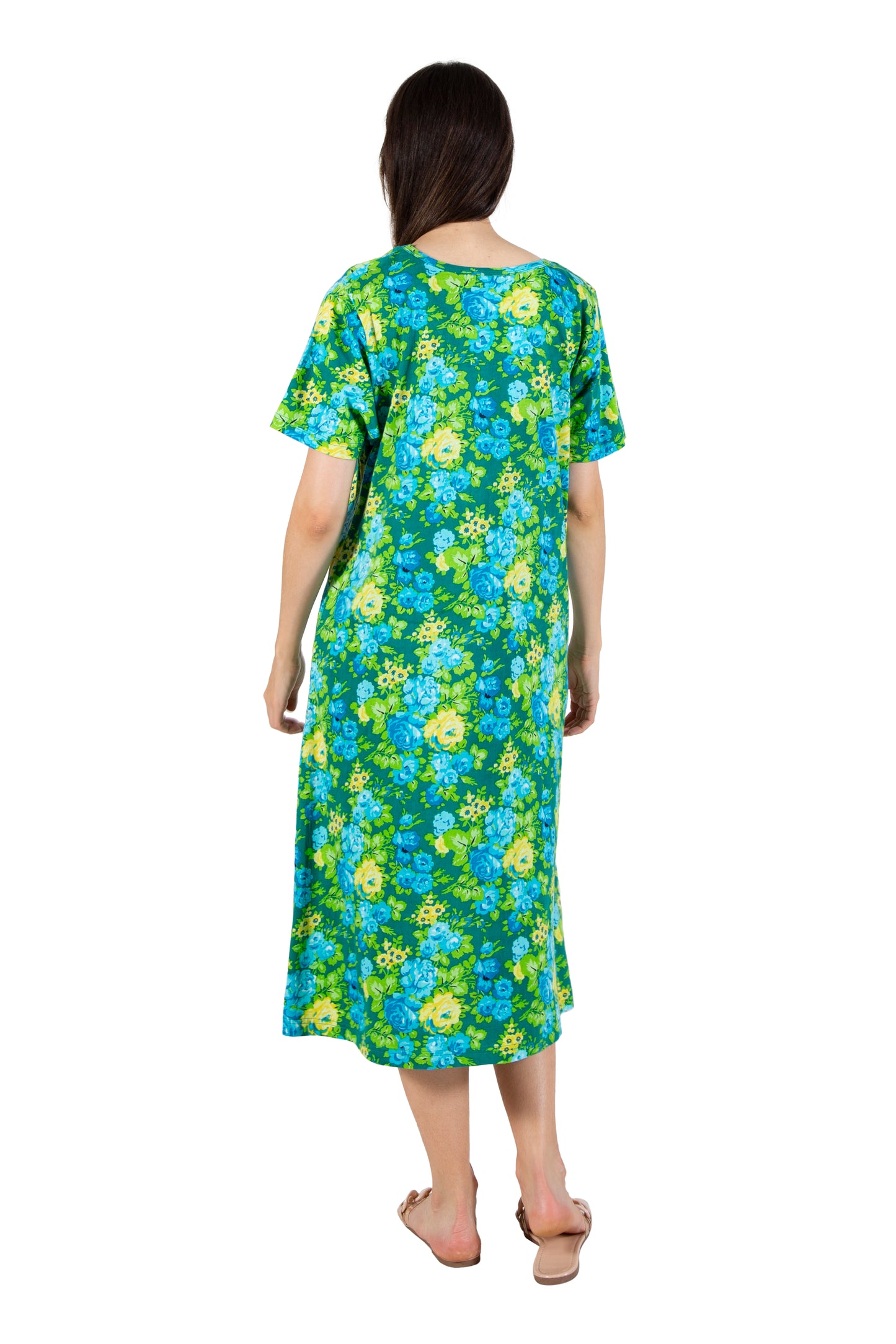 La Cera Floral Printed A-Line Dress