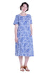 La Cera Cotton Jersey Knit Floral A-Line Dress - La Cera