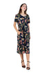 La Cera Midnight Floral Knit Dress - La Cera