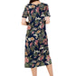 La Cera Midnight Floral Knit Dress - La Cera