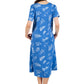 La Cera Summer Foliage Printed A-Line Dress