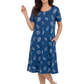 La Cera Seashell Seahorse Printed A-Line Dress