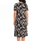 La Cera White Floral Vine Printed A-Line Dress - La Cera