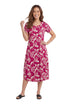 La Cera White Floral Vine Printed A-Line Dress - La Cera