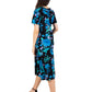 La Cera Rainforest Floral Printed A-Line Dress