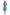 La Cera Blue Floral Print A-Line Dress - La Cera