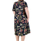 La Cera Plus Midnight Floral Knit Dress