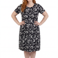 La Cera White Flower Printed A-Line Dress - La Cera