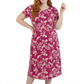 La Cera White Floral Vine Printed A-Line Dress - La Cera