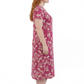La Cera White Floral Vine Printed A-Line Dress - La Cera