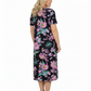 La Cera Rainforest Floral Printed A-Line Dress