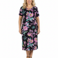 La Cera Rainforest Floral Printed A-Line Dress