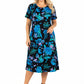 La Cera Rainforest Floral Printed A-Line Dress