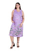 Plus Size La Cera Sleeveless Printed A-Line Cotton Jersey Knit Dress - La Cera