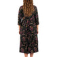 La Cera Cotton Knit Jersey Floral Printed Dress