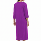 La Cera V-Neck 3/4 Sleeve Embroidered Dress