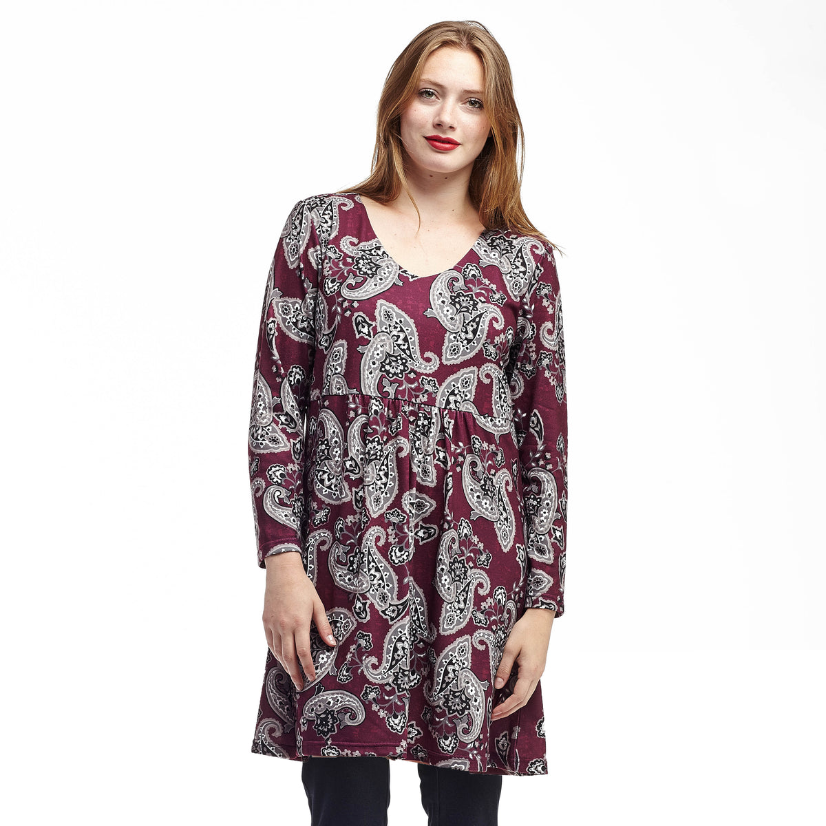 Top tipo túnica tipo jersey con estampado floral de La Cera