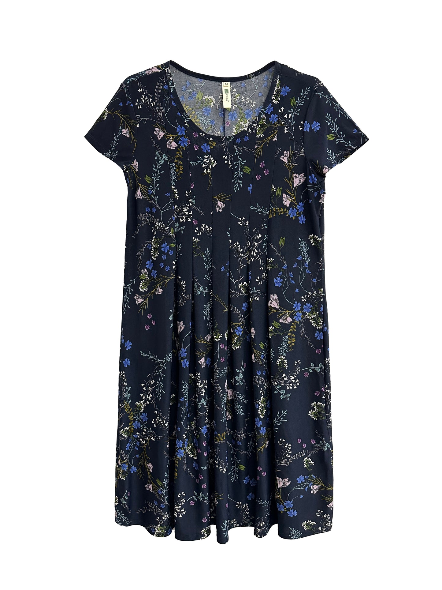 La Cera Botanical Floral Print Dress
