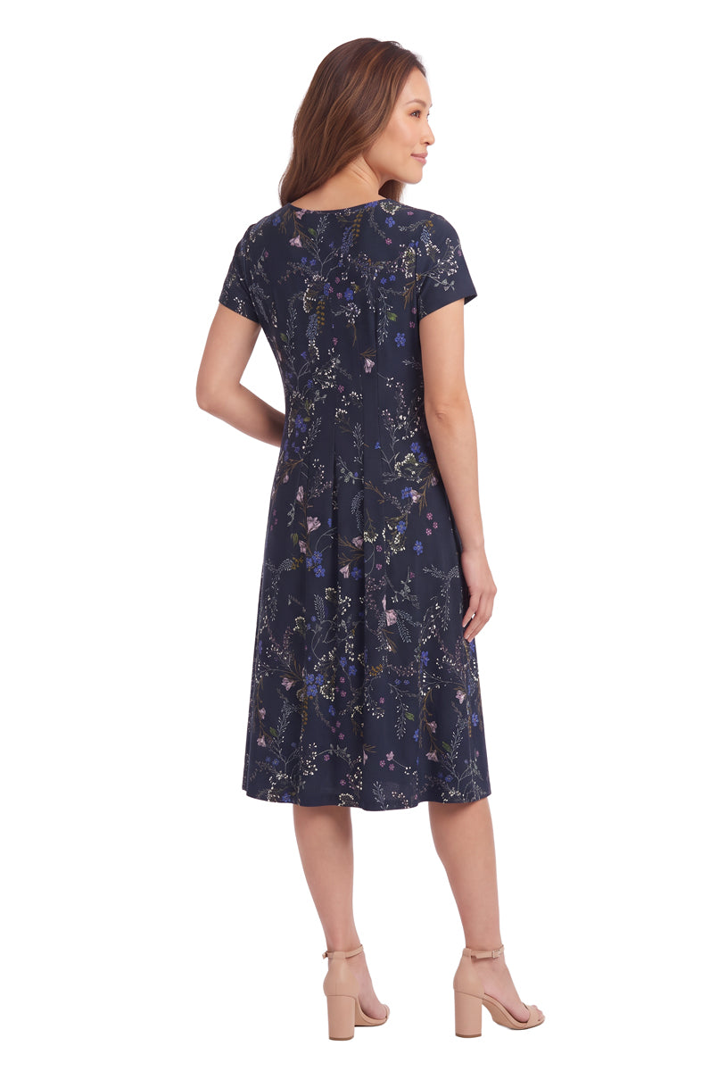 La Cera Botanical Floral Print Dress - La Cera