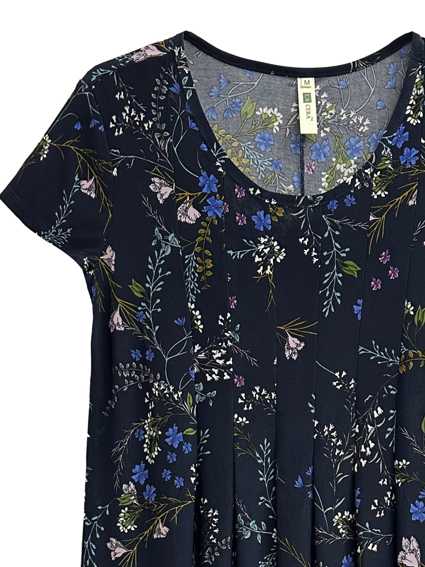 La Cera Botanical Floral Print Dress