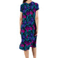 La Cera Impressionistic Floral Pleat Front Dress