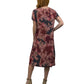 La Cera Mosaic Floral Print Pleat Front Dress - La Cera